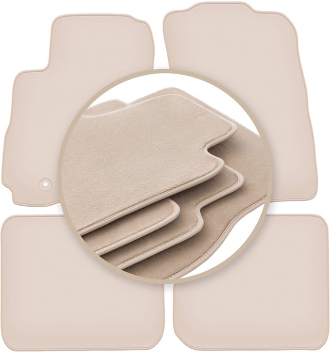 PREMIUM beige matten voor: Mitsubishi Outlander I SUV 2001-2006