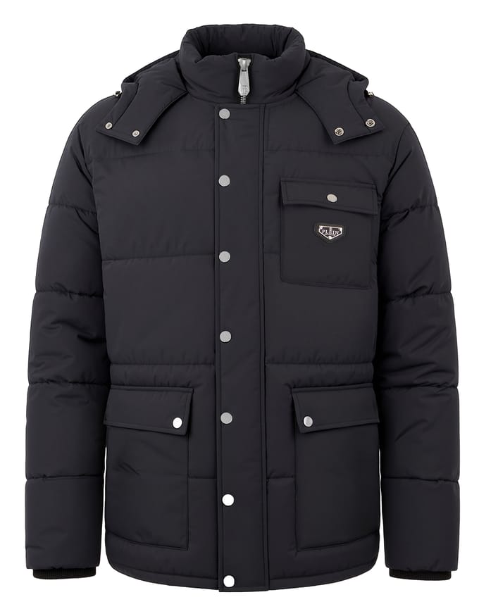 Nylon Puffer Jacket Gothic Plein