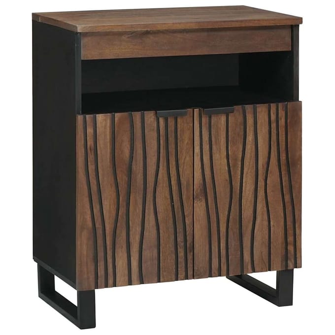 vidaXL - Dressoir - Bruin - 60 - x - 33 - x - 75 - cm - massief - mangohout