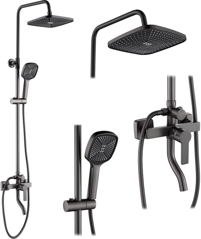 Rea My2021-77H Argus - Doucheset - Titanium - 150X43,5X144Cm