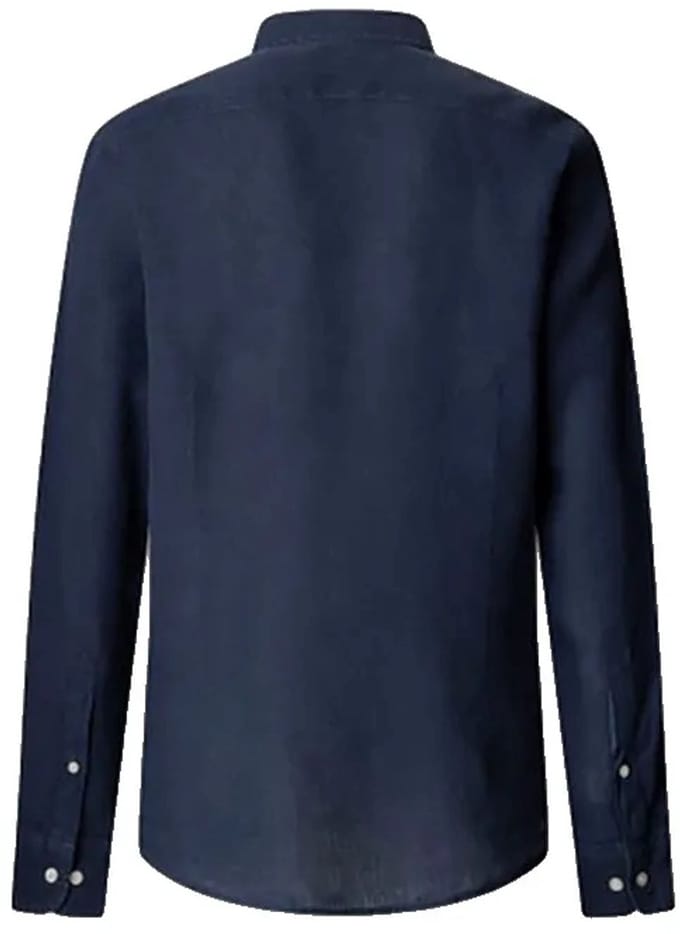 Hackett Hm3010635 Linen Overhemd Met Lange Mouwen Blauw S Man