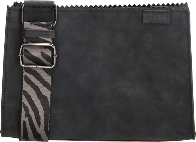 Zebra Trends Merel Crossbody Schoudertas - Trendy Zebra print Schouderband - Zwart