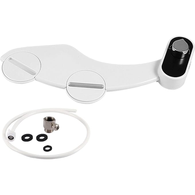 Dubbele Sproeikop Enkel Koud Water Toilet Bidet Sproeier Niet-Elektrische Toiletbevestiging voor Badkamer(VK white
