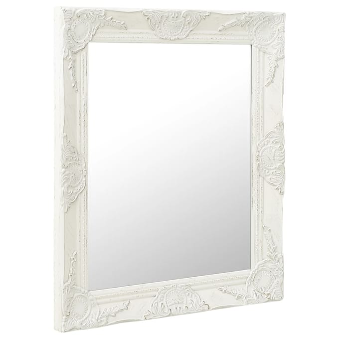 vidaXL - Wandspiegel - barok - stijl - 50x60 - cm - wit
