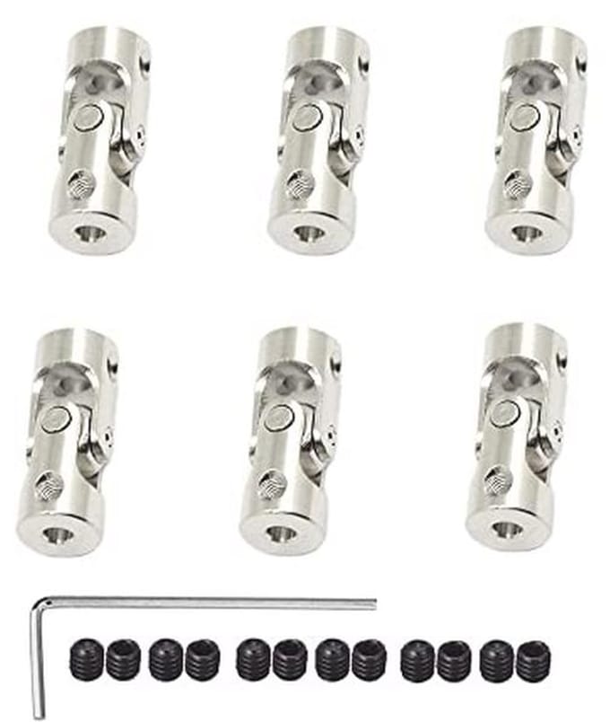 6 Stuks Draaibare Scharnierkoppeling 3 mm tot 4 mm voor RC Modellen en Robots