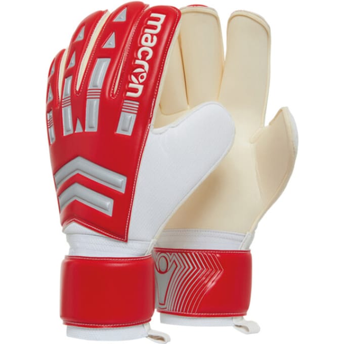 Macron Octopus xf gk gloves red/wht/slv 5026077