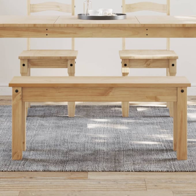 vidaXL - Eetkamerbank - PANAMA - 105x30x45 - cm - massief - grenenhout