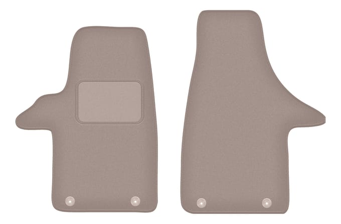 Beige veloursmatten voor: Volkswagen Transporter T5 Multivan bestelwagen (2005-2015)