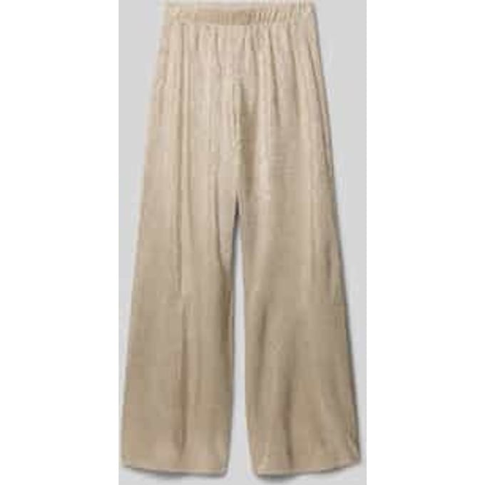 wide fit stoffen broek met elastische band