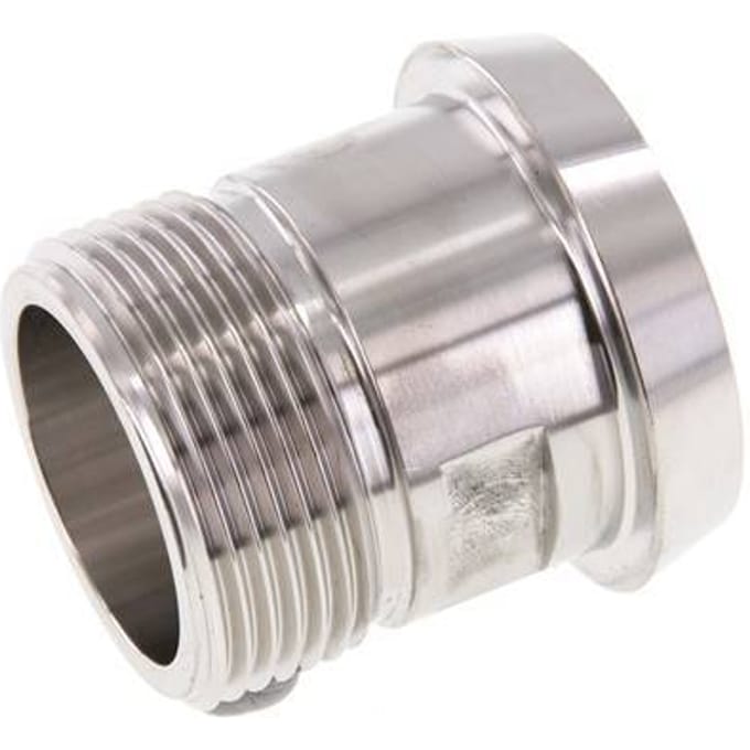 Din 11851 Melkkoppeling 50 Laspuntstuk G1 1/4" Buitendraad RVS
