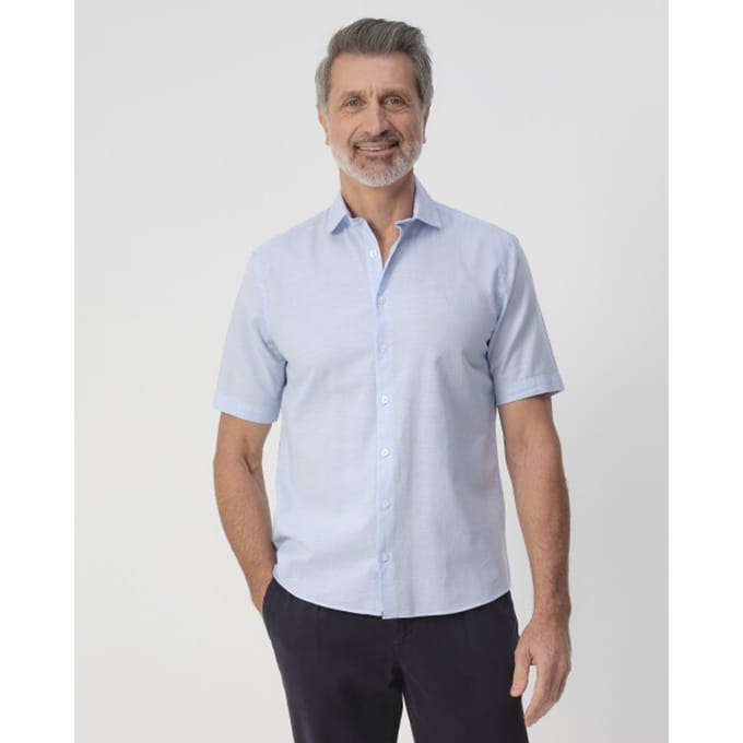 Campbell Casual Overhemd Blauw Heren