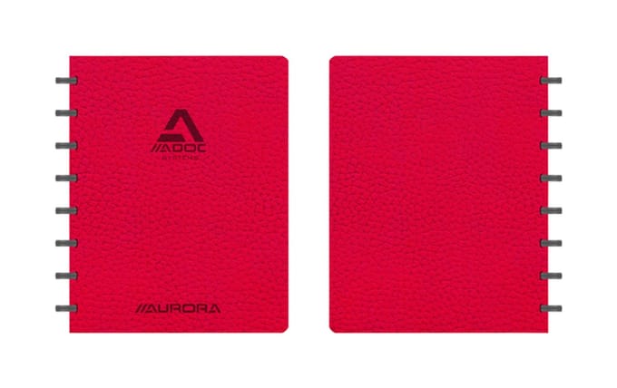 Aurora Adoc Business Schrift - A5 Lijn - 144 Pagina's - 90gram - Rood - 10 Stuks