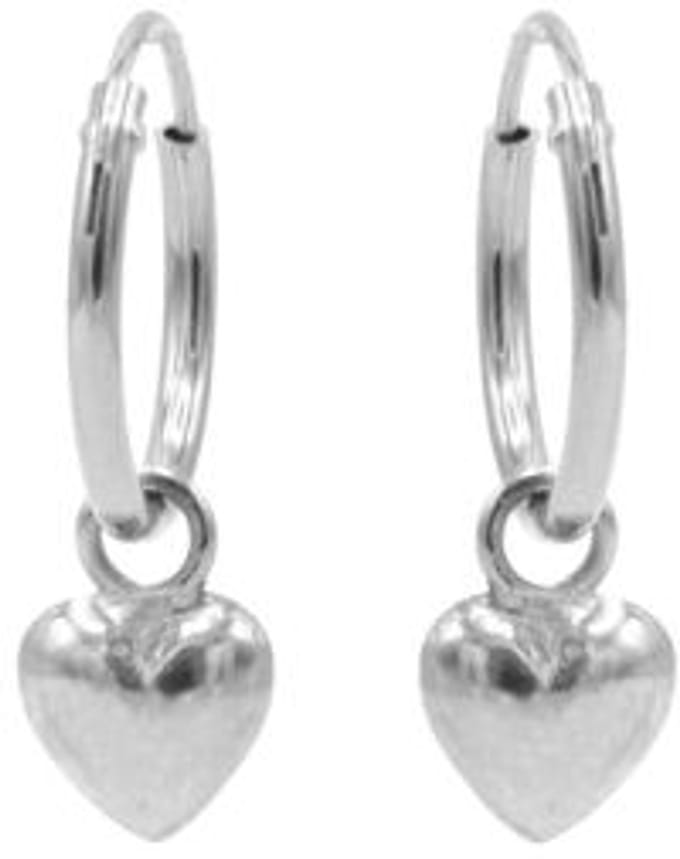 Karma Symbols oorbel hart Zilver-M2306