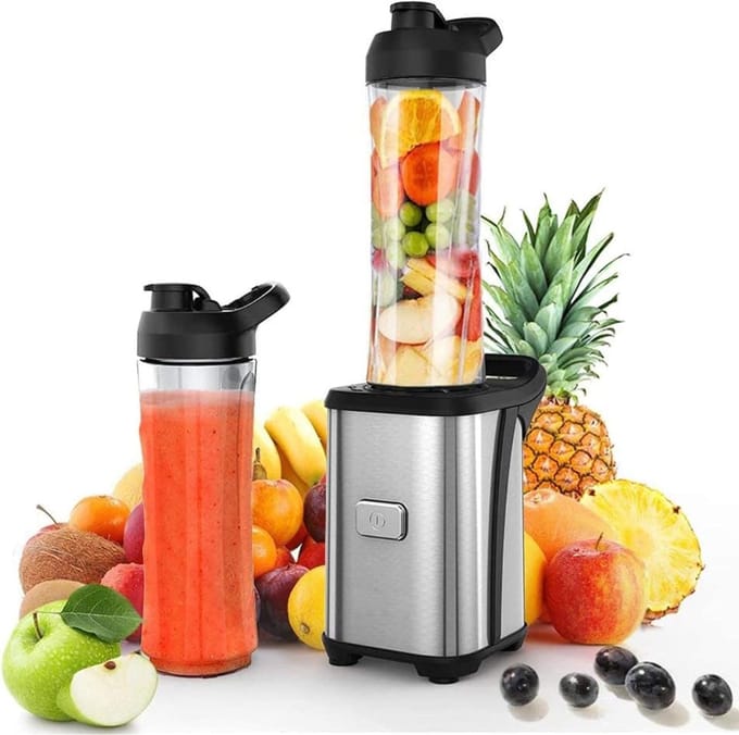 SCH® Mini blender - Blender - Zilver - ‎25cm x 24cm x 16cm
