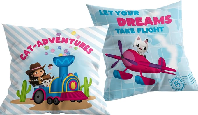 Gabby's poppenhuis Kussen, Cat Adventure - 40 x 40 cm - Polyester