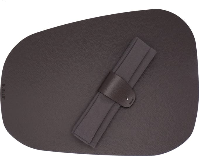 NOOBLU PEBL 6 persoons Dinner set - Chocolate brown