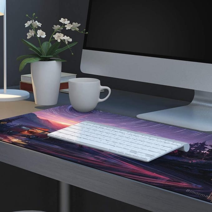 Grote gepersonaliseerde gamingmuismat 90 x 40 cm, antislip en waterdicht