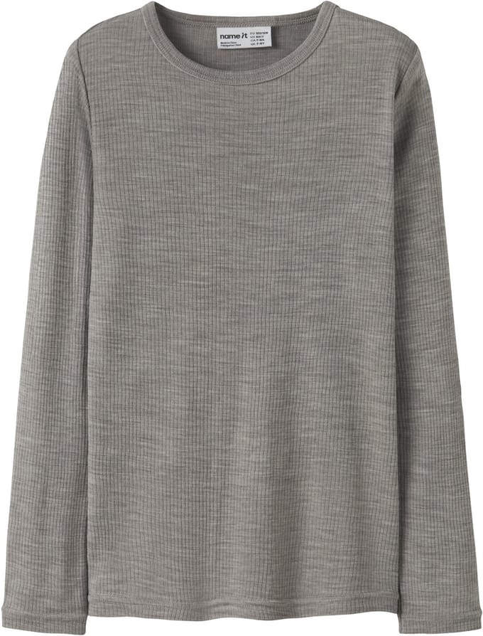 NAME IT - NKNWAX WOOL RIB LS TOP - Unisex - Lange mouwen shirts
