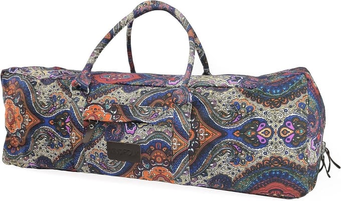 XL Yogamat Tas met Rits en Handvat - Extra Groot Canvas Patroon