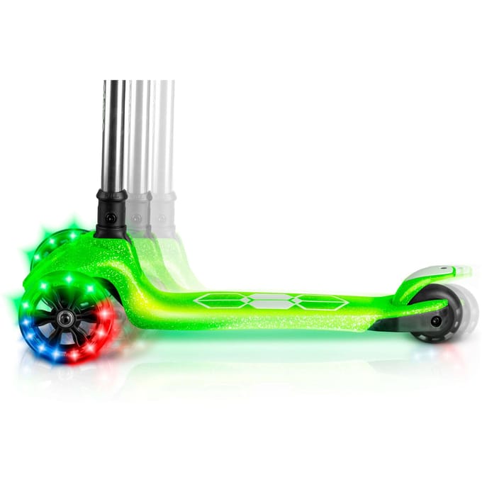 Ricokids Jelly - Driewieler Kinderstep - Groen - LED Verlichting - Verstelbaar Stuur