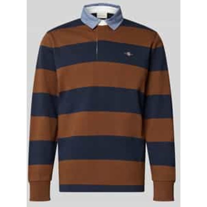 Gant Trui Blocked 1949 Shield Graphic Heavy Rugger Zwart / male