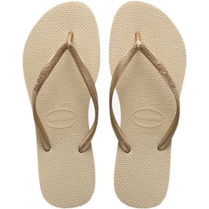 Havaianas - maat 37   -   38 -Slim Dames Slippers - Sand Grey/Light Golden