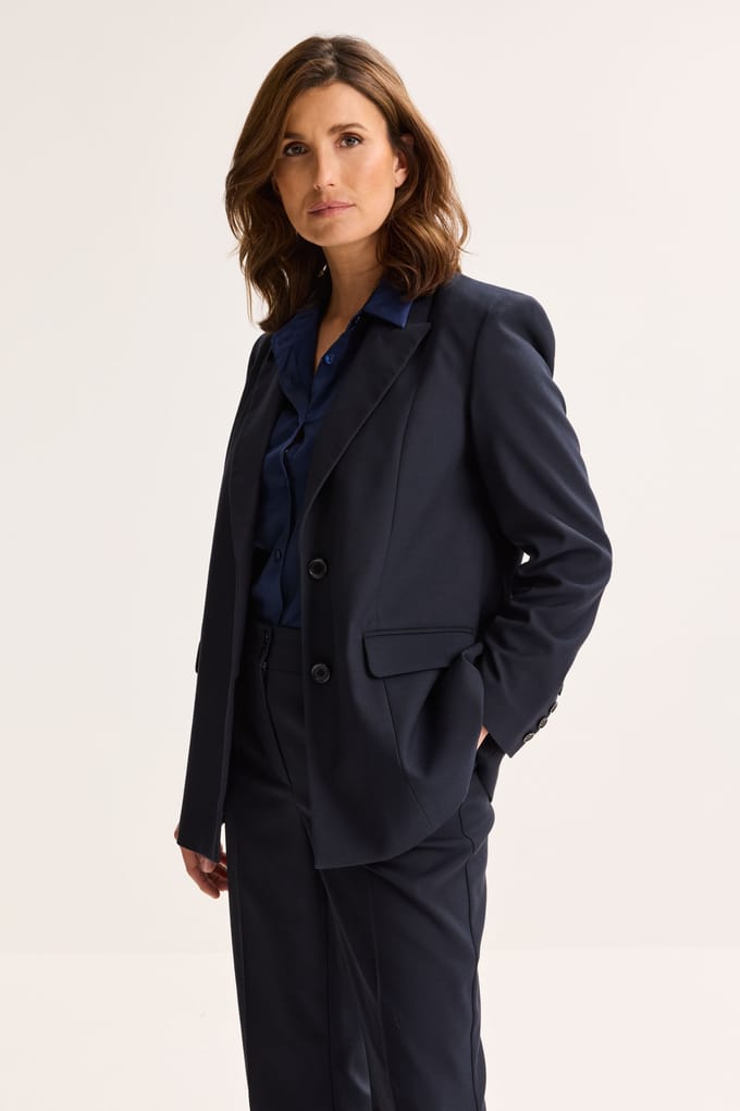 Getaillerde Blazer Met Klepzakjes