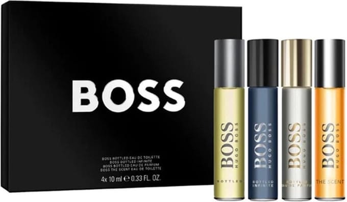 Boss Miniatures Set 40 ml - 4x10ml - Boss Bottled Edt 10ml/Infinite Edp 10ml/EDP 10ml/Parfum 10ml