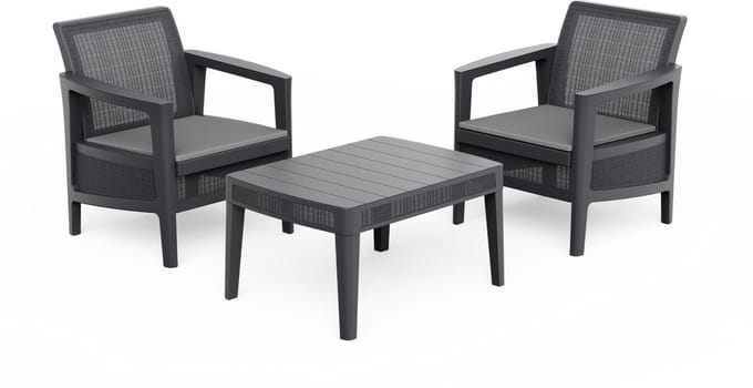 Keter Atlas Linea Balkonset - 2 personen - Grafiet