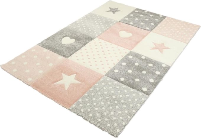 Merinos Kinderkamer Vloerkleed -120x170 cm - Roze