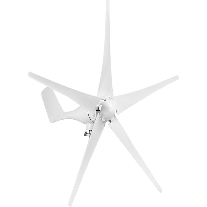 24V 800W windgenerator met ladercontroller 5 bladen S-type minitype windturbinegeneratorset white
