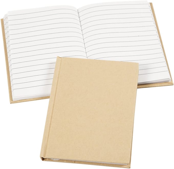 Notitieboek, A6, vel 105x148 mm, 60 gr, bruin, 1 stuk