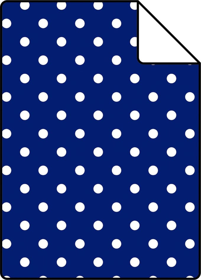 Proefstaal ESTAhome behang stippen blauw - 26.5 x 21 cm - 138105-S
