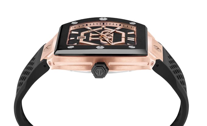 Philipp Plein The Hexagon Phantom PWPUA0124 Horloge - Siliconen - Zwart - Ø 43 mm