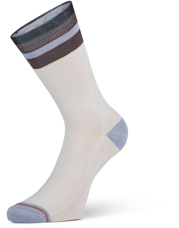 XPOOOS - Essential Graphics Dames bamboe Sokken - Badstof zool - Maat 39/42 - Wit