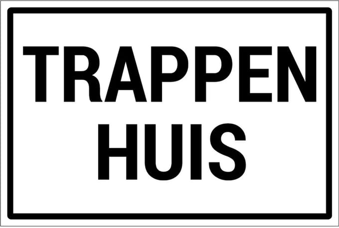 Trappenhuis sticker | 30 x 20 cm