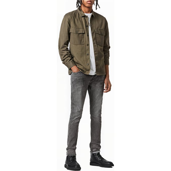 AllSaints Cigarette Dark Grey Größe: W28L30 | Slim Jeans Outlet | Herren | Grau