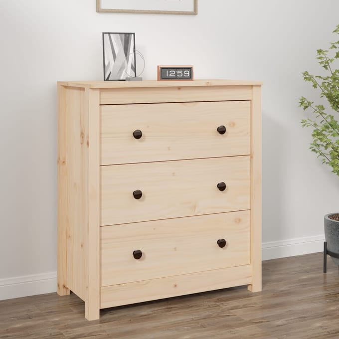 vidaXL - Dressoir - 70x35x80 - cm - massief - grenenhout