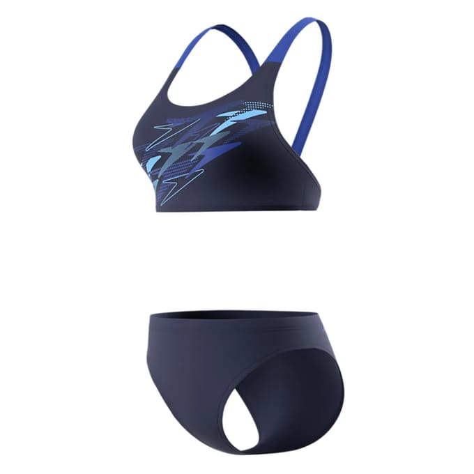 Speedo Dames Bikini Medley Logo V-Back Marine/Blauw