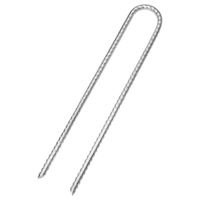vidaXL - Tentharingen - 6 - st - U-vormig - Ø8,5 - mm - 30 - cm - gegalvaniseerd - staal