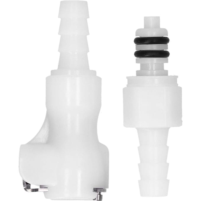 1 4in Snelkoppeling Voedselkwaliteit Plastic 120PSI Bierkoppeling Met Afsluiter Buiskoppeling white