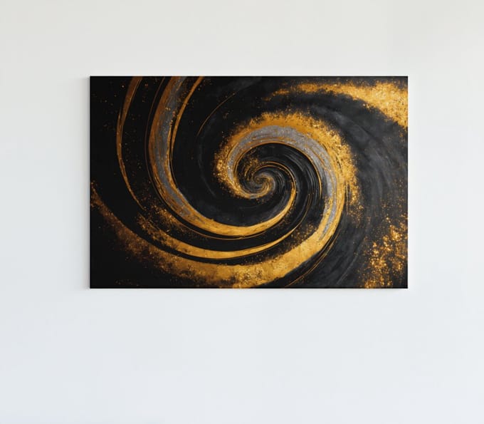 Canvas Schilderij - Abstract - Hypnotische Spiraal - 150x100x2 cm
