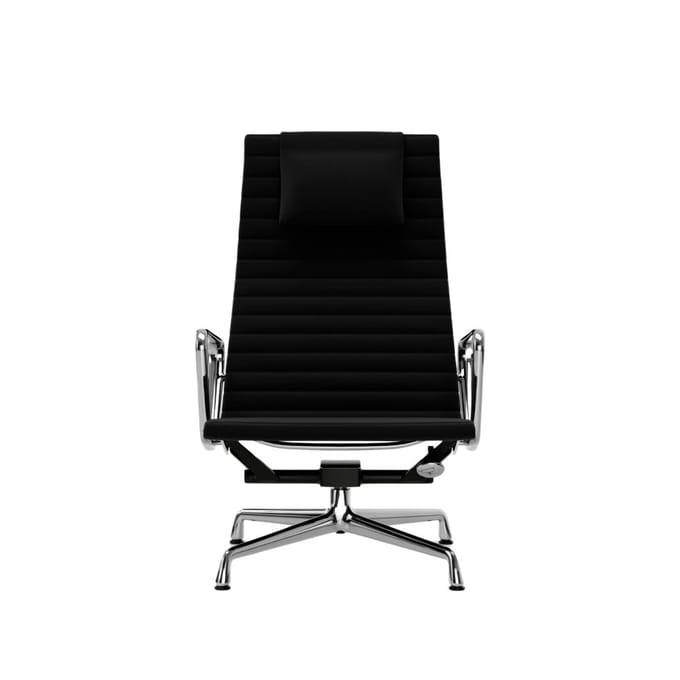 Vitra - Aluminium Chair - EA 124 - verchroomd - Hopsak - zwart