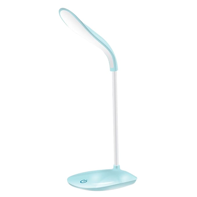 Oplaadbare led-bureaulamp, draagbaar USB-opladen en plug-in, 360 graden flexibele slang, leeslamp, studenten wit