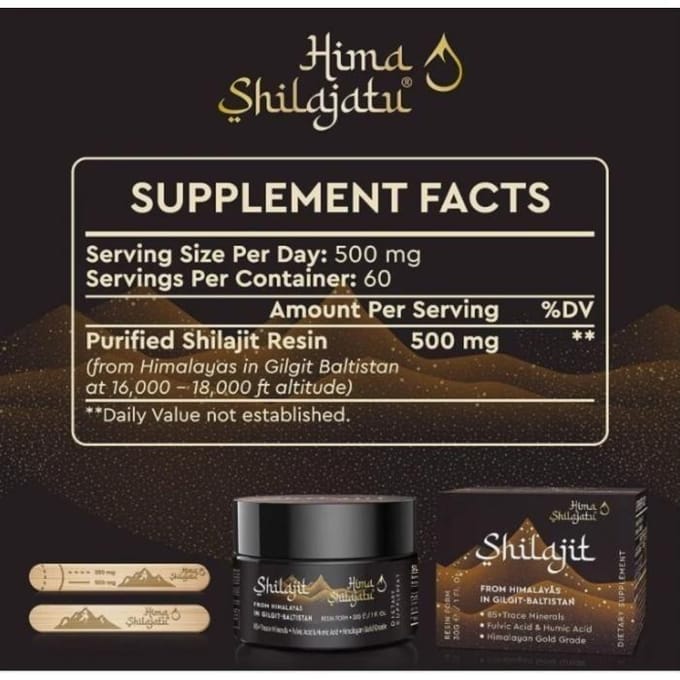 Shilajit 100% Pure Hars uit de Himalaya Gouden Kwaliteit Sporenmineralen