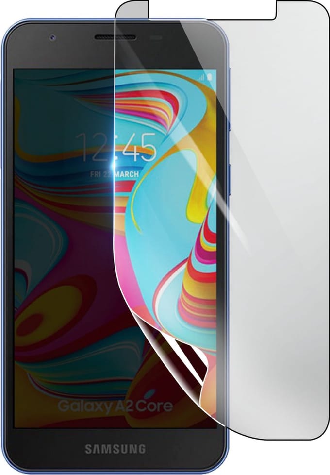 3mk, Geschikt voor Samsung Galaxy A2 Core, Schokbestendige Hydrogel Screenprotector, Transparant