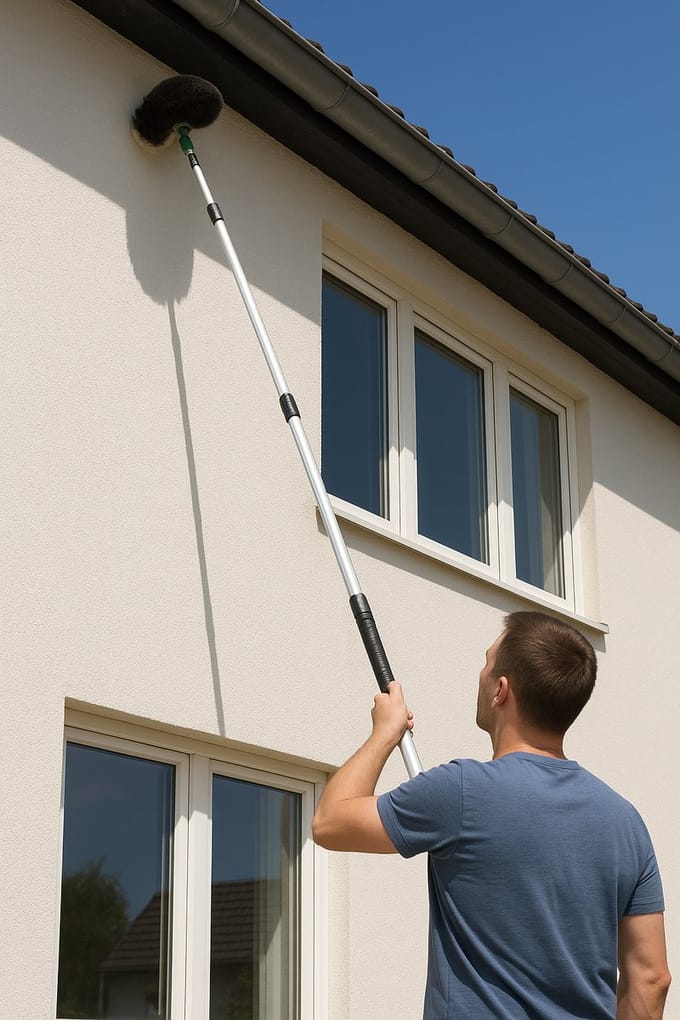 Ragebol met telescoopsteel uitschuifbaar tot 4 meter Rond