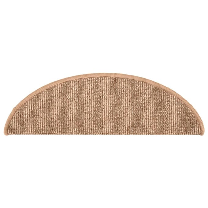vidaXL - Trapmatten - 15 - st - 56x17x3 - cm - lichtbruin - halfrond