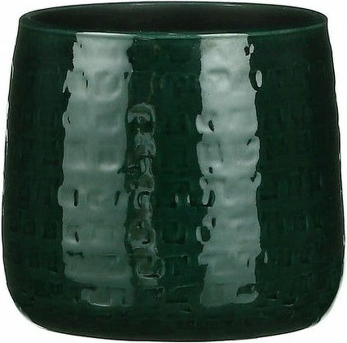 Mica Decorations - Plantenpot/bloempot - keramiek - groen - 17 x 15 cm