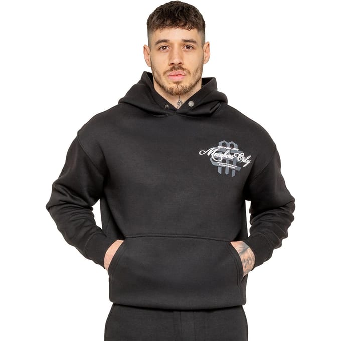 Enzo Milano Heren Oversized Bedrukte Hoodie